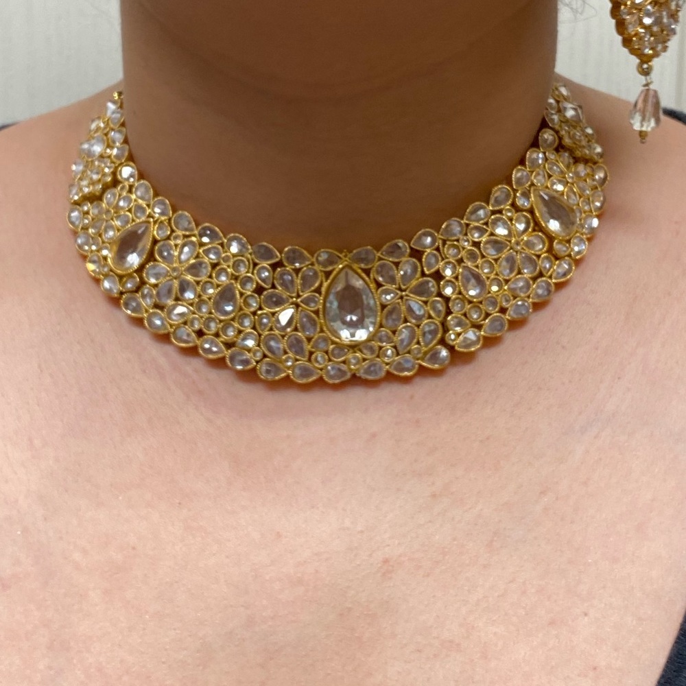 Gold Indian/ Punjabi necklace set - Picture 13 of 14